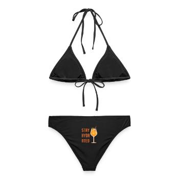 Bleib hydriert – Spritz-Cocktailparty - Frauen Bikini - Schwarz - Hinten - AI Model Female 172 light (172cm)