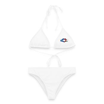 Jordanien Nazar Flagge Hände Herzform - Frauen Bikini - Weiß - Vorne - AI Model Female 172 dark (172cm)