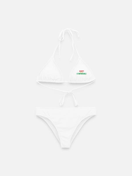 Mach dich nicht bequem - Frauen Bikini - Weiß