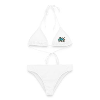 Alaska Camper Wohnmobil - Frauen Bikini - Weiß - Vorne - AI Model Female 172 dark (172cm)