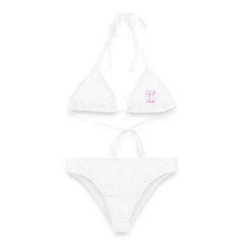 Ich bin bald große Schwester Einhorn - Frauen Bikini - Weiß - Vorne - AI Model Female 172 dark (172cm)
