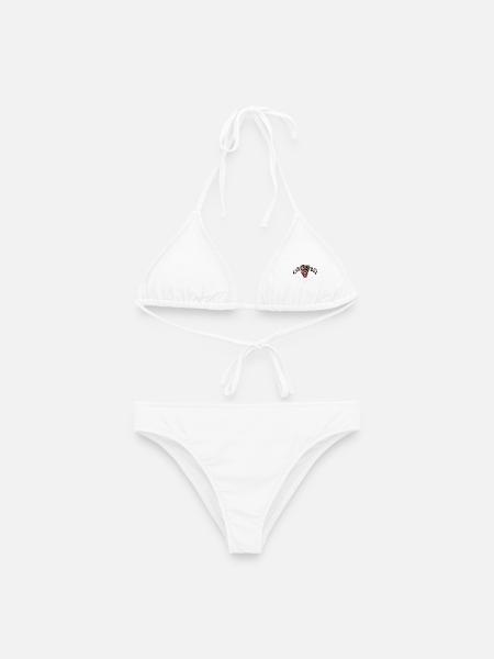 funny monkey lalala symbol illustration tongue - Women's Bikini - white