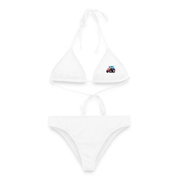 Traktor - Frauen Bikini - Weiß - Vorne - AI Model Female 172 dark (172cm)