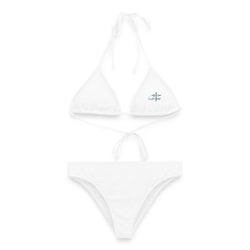 Jésus m’aime - Bikini femme - blanc - Devant - AI Model Female 172 dark (172cm)
