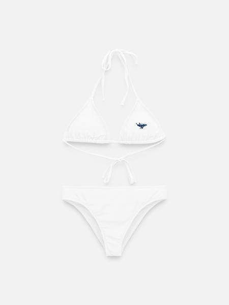Pottwal Polygon Design - Frauen Bikini - Weiß