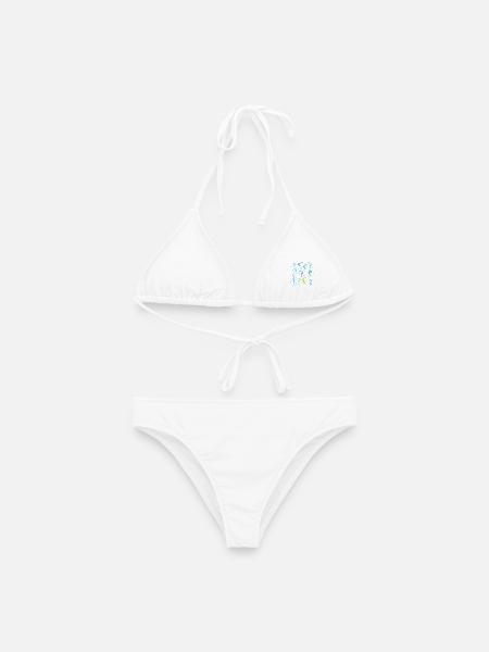 SKI ANFÄNGER SKIFAHREN SKIPISTE - Frauen Bikini - Weiß