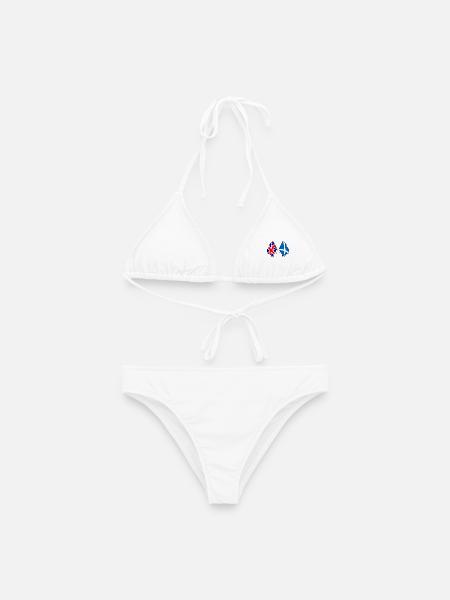 Flagge von England und Flagge von Schottland - Frauen Bikini - Weiß