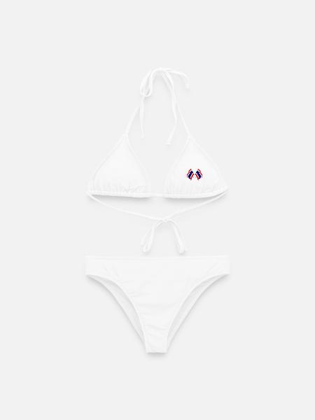 Zwei Flaggen aus Thailand gekreuzt - Frauen Bikini - Weiß