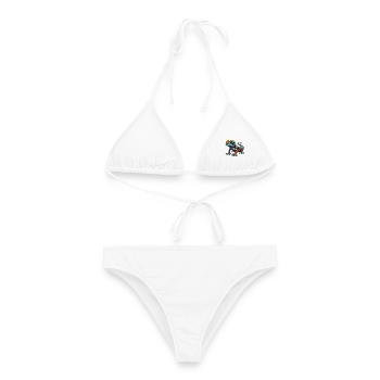 Gecko - Frauen Bikini - Weiß - Vorne - AI Model Female 172 dark (172cm)