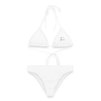 Chemise Princesse Tora – Nom avec lettre T - Bikini femme - blanc - Devant - AI Model Female 172 dark (172cm)