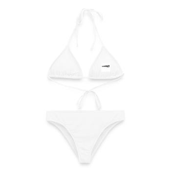 Kurven Schriftzug Cheerio Stil - Frauen Bikini - Weiß - Vorne - AI Model Female 172 dark (172cm)