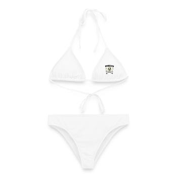 Équipage de la JGA - Skull and Bones - Bikini femme - blanc - Devant - AI Model Female 172 dark (172cm)