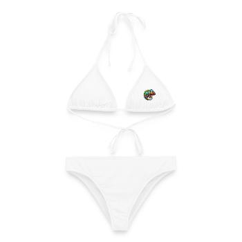 Caméléon - Bikini femme - blanc - Devant - AI Model Female 172 dark (172cm)
