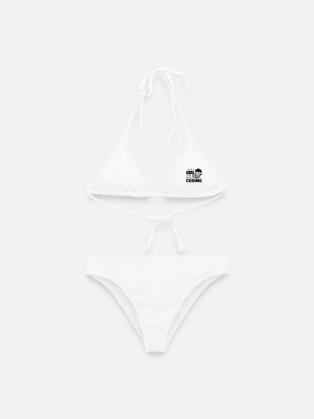 Nur ein Mädchen, das das Programmieren liebt - Frauen Bikini - Weiß