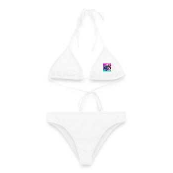 Schildkröte - Frauen Bikini - Weiß - Vorne - AI Model Female 172 dark (172cm)