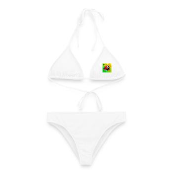Marienkäfer - Frauen Bikini - Weiß - Vorne - AI Model Female 172 dark (172cm)