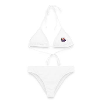 Éléphant Halloween Zombie - Bikini femme - blanc - Devant - AI Model Female 172 dark (172cm)