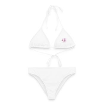 Un motif réservé aux snowboards pour femmes - Bikini femme - blanc - Devant - AI Model Female 172 dark (172cm)