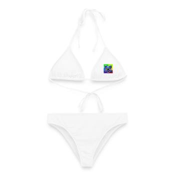 Frosch - Frauen Bikini - Weiß - Vorne - AI Model Female 172 dark (172cm)