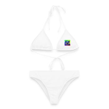 Frosch - Frauen Bikini - Weiß - Vorne - AI Model Female 172 dark (172cm)