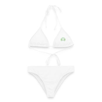 Krebs – Schutz & Stärke - Frauen Bikini - Weiß - Vorne - AI Model Female 172 dark (172cm)