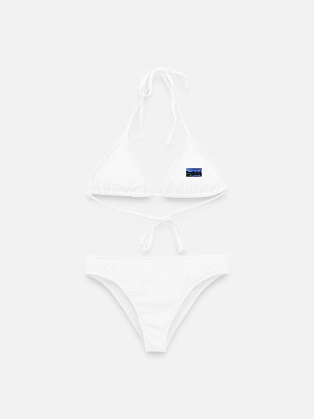 Nachtblick am Bergsee Blau - Frauen Bikini - Weiß