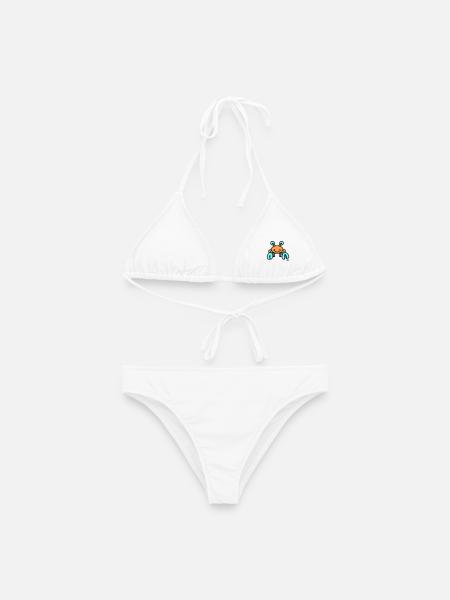 Cancer grand - Bikini femme - blanc
