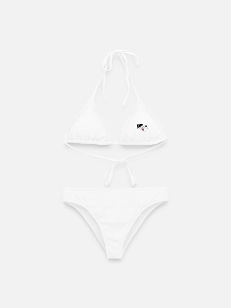 Hundemama Hund Mädchen Liebe Frauchen - Frauen Bikini - Weiß