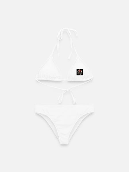 Japanische Welle Sonnenuntergang - Frauen Bikini - Weiß