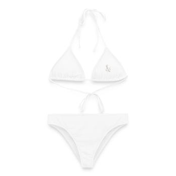 Brown Ampersand in a dot pattern - Women's Bikini - white - Front - AI Model Female 172 dark (172cm)