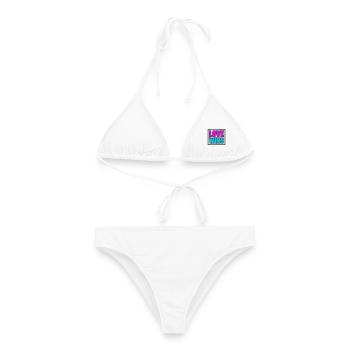 Love Wins Lettering Logo - Women's Bikini - white - Front - AI Model Female 172 dark (172cm)