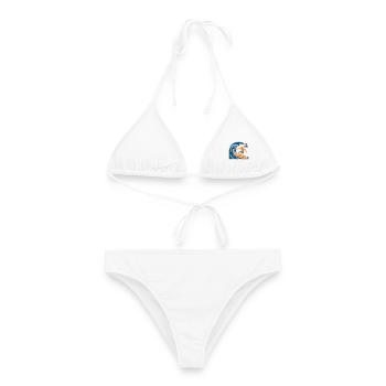 Surfer Wellenreiter Icon - Frauen Bikini - Weiß - Vorne - AI Model Female 172 dark (172cm)