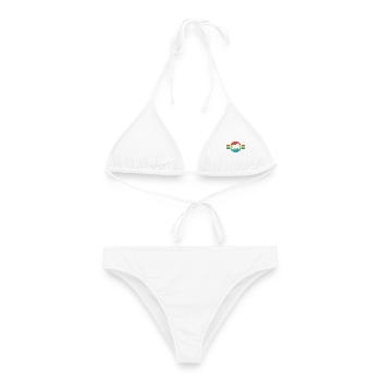 Affe Silhouette Retro - Frauen Bikini - Weiß - Vorne - AI Model Female 172 dark (172cm)