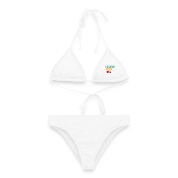 Legend_1986_40th_Birthday_Gifts_for_Men_Women - Frauen Bikini - Weiß - Vorne - AI Model Female 172 dark (172cm)