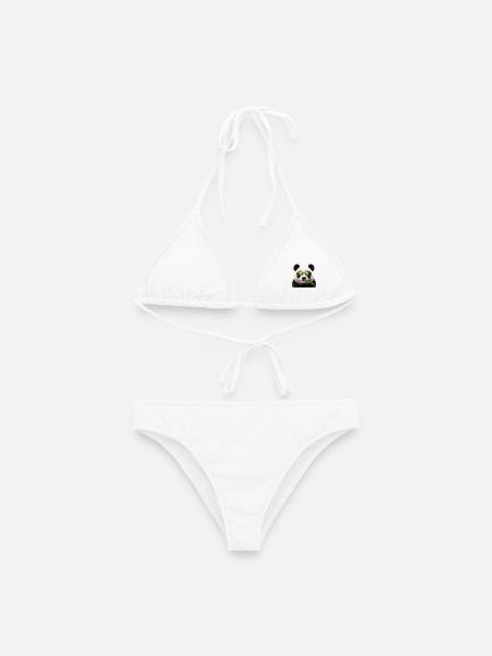 Cool Panda - Frauen Bikini - Weiß