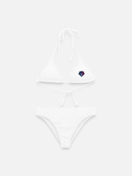 Kosmisches Auge Geometrie - Frauen Bikini - Weiß