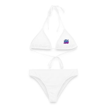 Du bist gut genug  - Frauen Bikini - Weiß - Vorne - AI Model Female 172 dark (172cm)