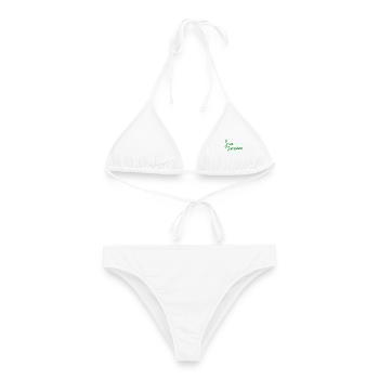 Start Somewhere - kreatives, motivierendes Design - Frauen Bikini - Weiß - Vorne - AI Model Female 172 dark (172cm)