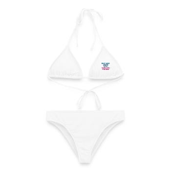 Upside-Down Energy Spin - Frauen Bikini - Weiß - Vorne - AI Model Female 172 dark (172cm)