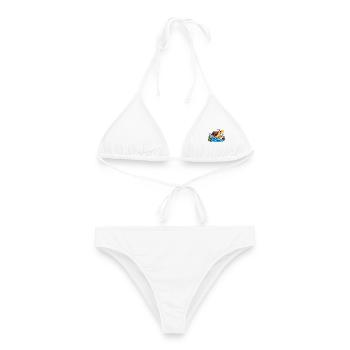 Surfing Snail - Frauen Bikini - Weiß - Vorne - AI Model Female 172 dark (172cm)