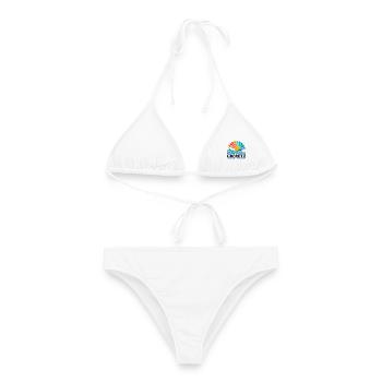 Grömitz - Ostsee - Deutschland - Riesenrad - Frauen Bikini - Weiß - Vorne - AI Model Female 172 dark (172cm)