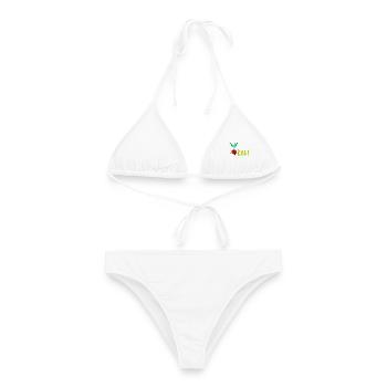 Rettich - Frauen Bikini - Weiß - Vorne - AI Model Female 172 dark (172cm)