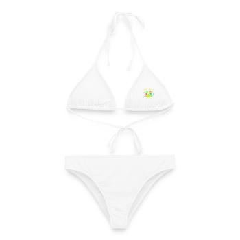 Drum Kit Comic - Frauen Bikini - Weiß - Vorne - AI Model Female 172 dark (172cm)