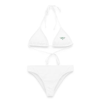 Christmas Continues – AI Escaped - Weihnachtshumor - Frauen Bikini - Weiß - Vorne - AI Model Female 172 dark (172cm)