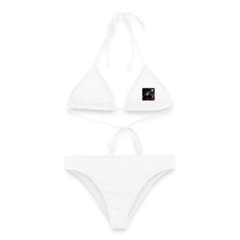 Geisterauto Halloween-Mond - Frauen Bikini - Weiß - Vorne - AI Model Female 172 dark (172cm)