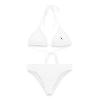 Moegest_Du_immer_Rueckenwind_haben-_und_stets_ - Frauen Bikini - Weiß - Vorne - AI Model Female 172 dark (172cm)