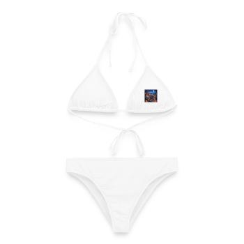 Halloween Familienwanderung - Frauen Bikini - Weiß - Vorne - AI Model Female 172 dark (172cm)