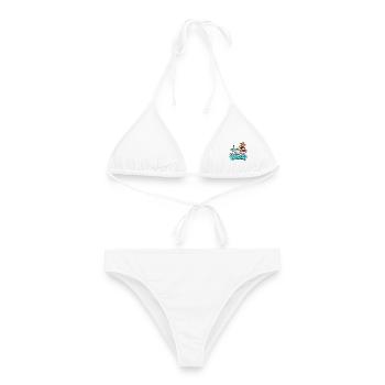 Jogging ist meine Therapie - Frauen Bikini - Weiß - Vorne - AI Model Female 172 dark (172cm)