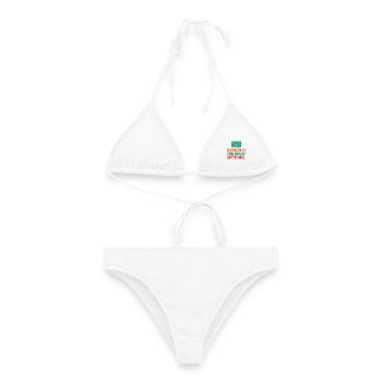 Ich erkläre es gern noch ein drittes Mal – Lehrer - Frauen Bikini - Weiß - Vorne - AI Model Female 172 dark (172cm)