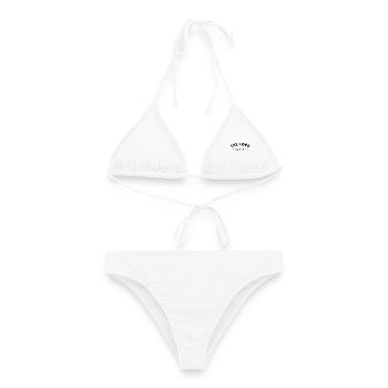 Christliches Geschenk Glaube Bibel Psalm 23 - Frauen Bikini - Weiß - Vorne - AI Model Female 172 dark (172cm)